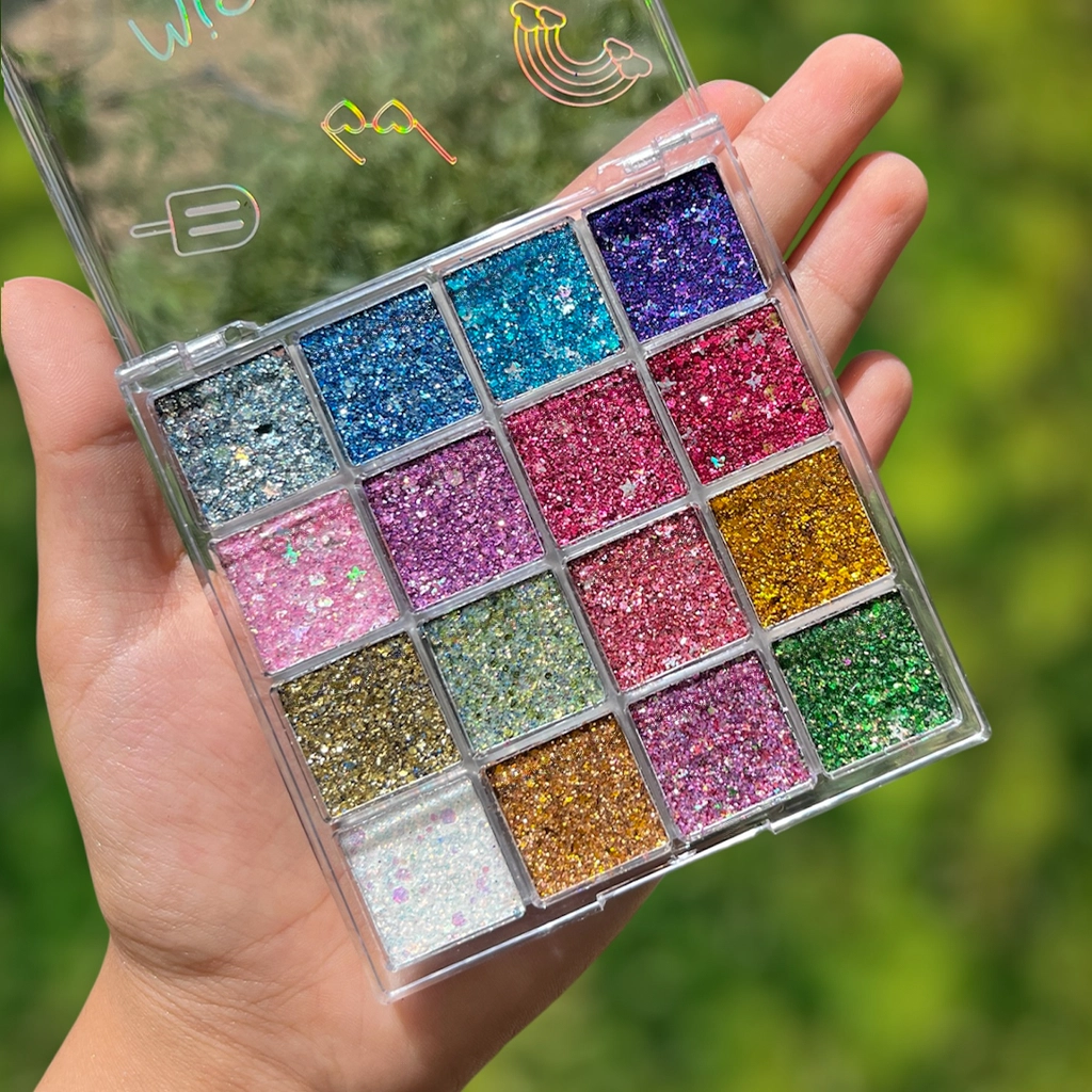 پالت گلیتر 16 رنگ میس لارا Miss Lara کد 02