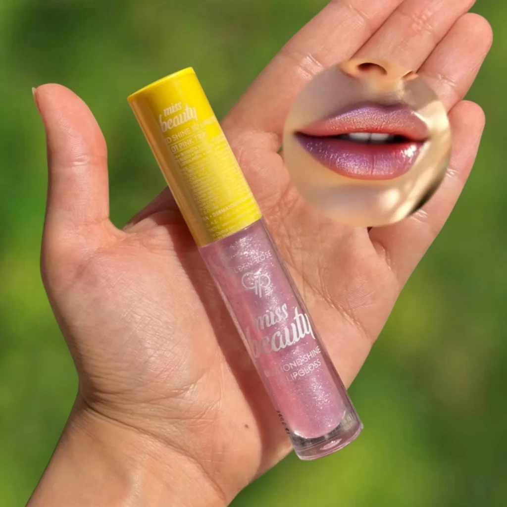 برق‌ لب 3D دایموند شاین Diamond Shine گلدن‌ رز Golden Rose مدل ميس بيوتى Miss Beauty  کد ۰۱ (اصل)