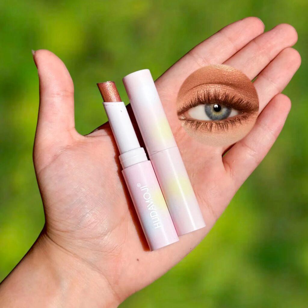 سايه استيكى شاين ژله‌ اى صورتی طلایی Golden Girl هدى موجی HUDAMOJI